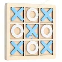 1 bàn cờ trò chơi Tic Tac Toe bằng gỗ, trò chơi giải đố chiến thuật XO cổ điển, trò chơi tương tác để bàn cho thanh thiếu niên, quà tặng trò chơi rèn luyện trí não di động - Nhiều màu - Xem 9