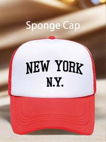 1pc Men's Hats NY Printed Hats For Men Adjustable Design UV Protection Perfect For Outdoor Activities Hiking Running And Everyday Wear-A Perfect Gift - Multicolor - View 3