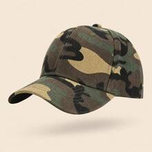 1pc Unisex Camouflage Baseball Cap, All-Season Duck Bill Hat, Outdoor Sports Casual Trucker Hat - Camouflage - View 5