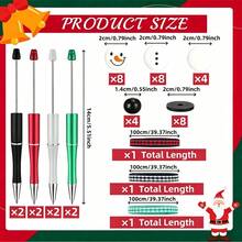 43pcs/Set Christmas Beading Pen,8pcs Beading Pens+24pcs Wooden Beads+ ...