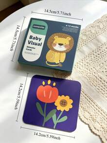 BBSKY 1 Set 16pcs Baby Visual Stimulation Cognitive Cards, Infant Early Education Colorful Pattern Sensory Training Card Toy Set, Boxed Portable Storage, Suitable As Newborn Baby Gift - Multicolor - View 3