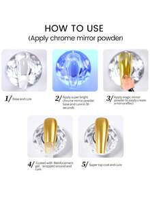 BORN PRETTY 10ml Base Gel Nail Polish Untuk Nail Powder 1/2PCS, Untuk Mendapatkan Hasil Akhir Manikur Mengkilap Metalik, Gel Kuku Fungsional yang Dapat Dilepas untuk Seni Kuku Efek Cermin DIY Kuku Halloween Kuku Natal - Mantel Atas - View 10