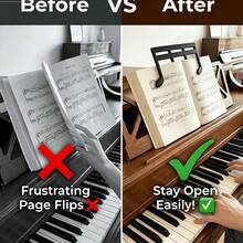 1/2pcs 3D Printed Music Clip, Suitable For Piano, Guitar And Violin - Large Capacity Music Clip, Firmly Holds Sheet Music, Easy To Read, Perfect Gift For Music Lovers - Multicolor - View 2