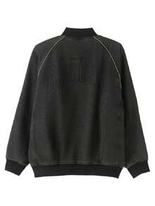 Adidas Originals Men's SST TT Vintage Distressed Denim Baseball Jacket IB6948 - Denim Black - View 8
