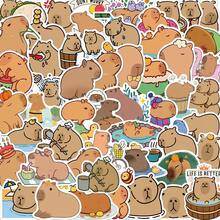 50pcs Cute Animal Series Stickers, Suitable For Laptop, Water Bottle, Refrigerator, Books, Luggage, Table, Helmet, Skateboard, Guitar, Scrapbook Decoration, DIY Label Gift Seal Stickers, Packaging Labels, Party Stickers - Multicolor - View 1