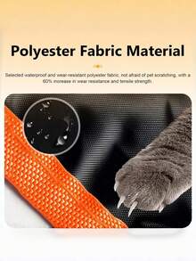 1 Pc Dog Car Seat Cover, Waterproof & Tear-Resistant Pet Seat Protector, With Buckle Straps, Scratch-Resistant & Non-Shedding Dog Back Seat Mat, Universal Fit For Most Cars, Trucks, SUVs - Multicolor - View 2