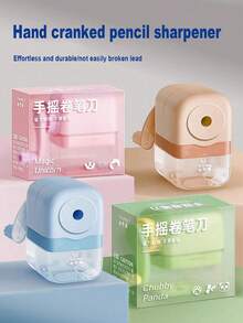 Macaron Color Pencil Sharpener, Hand-Crank Pencil Sharpener For Elementary Students, Comes With Matching Color Stickers, Dedicated Pencil Sharpener - A - View 6