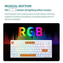 Dymonde KYA83 Mechanical Keyboard, 83-Key Layout, RGB Backlit, Red Switch, Gaming Keyboard, Compact Design, Portable, Compatible With Windows/And Laptops - View 4