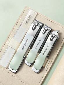 5pcs/Set - Set Gunting Kuku & Kaki Presisi Profesional dari Baja Karbon Tinggi, Termasuk Gunting Kuku, Kikir Kuku, dan Pembersih Telinga, dengan Kotak Penyimpanan Portabel Kulit, Set Perawatan Kecantikan Rumah, Kotak Ramah Perjalanan, Desain Modis, Set Gunting Kuku Kulit Presisi Premium - set pemotong kuku - View 18