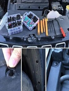 Kit Klip Penahan Plastik Otomotif 725 Buah, Klip Pengikat Rivet Pin Dorong Panel Trim Pintu Bumper Fender Mobil, Termasuk 30 Buah Gasket, 10 Buah Pengikat Kabel, Tuas Pengungkit 6 Inci, Kuning 4 Buah Alat Pembongkaran Mobil Untuk Sebagian Besar Mobil - 1 buah - View 5