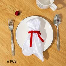2/6 buah Cincin Serbet Natal, Penahan Serbet Pita Beludru, Cincin Serbet Buatan Tangan, Cocok untuk Natal, Thanksgiving, Hari Valentine, Pernikahan, Pesta, Ulang Tahun, Meja Makan, Hari Ibu, Dekorasi Meja Rumah dan Luar Ruangan - MultiWarna - View 19