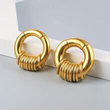 1pc 6mm Vintage Gothic 9-Ring Ear Gauge Expander 316L Stainless Steel Ear Stretch Piercing Jewelry Unisex - 1314 - View 10