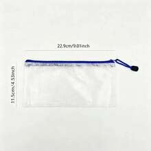 1/5/10PCS A6 Mesh Zipper File Bag, Folder, Minimalist Waterproof Durable Desktop Parts Storage Bag, Student Stationery Storage, Pencil Case, Cosmetic Storage, Parts Organization And Classification Office Supplies Learning Supplies - Green - View 3