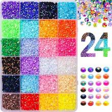 AB Rhinestone Nail Art Gems, Y2K Round Resin Crystal Nail Decorations, Everything Can Be Rhinestoned - Multicolor - View 9