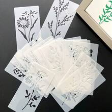 9pcs/18pcs DIY Floral Plant Fern Painting Stencils, Reusable Plastic Stencils, Suitable For Wood, Fabric And Paper Spray Painting Graffiti Tools, Create Beautiful Handmade Crafts - Sets - View 11