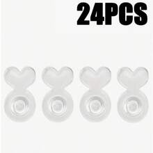 1/4/12/24pcs Silicone Ear Pads Set, Anti-Slip Anti-Drop Ear Plugs, Earring Backs, Suitable For Dangle Earrings, Large Earrings, Earring And Ear Lobe Replacement - Multicolor - View 11