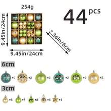 1 Set Christmas Ornament Balls Gift Box Set, Creative Painted Christmas Baubles, Christmas Tree Hanging Decorations, Xmas Party & Home Decor, Ideal Holiday Gift For Family And Friends Christmas Gathering - one-size - View 10