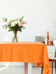 4pcs Neon Plastic Tablecloths Elegant Disposable Rectangular Table Covers Theme Rose Red Green Yellow Orange Suitable For Party Table Decor Wedding Birthday Graduation Halloween Easy To Clean Christmas>Decor - View 2