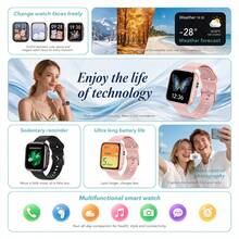 ZhiKexing 1.83 Inch HD Display Smart Sports Watch, Wireless Calling, Wireless Music, Call Reminder, Customizable Watch Face, Multiple Sports Modes, Sedentary Reminder, Suitable As Gift For Friends And Couples, Compatible With Android And IOS - View 3