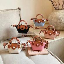 1pc Girls Colorblock PU Zipper Closure Casual Handbag Crossbody Bag Suitable For All Seasons Daily Use - A - View 2