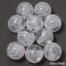 20pcs/Pack 20mm Acrylic Dual-Color Cloud Gradient Beads DIY Handmade Phone Chain Keychain Bag Charm Clothing Belt Decoration Large Diameter Beads - 20mm Two-tone Round Bead - View 27