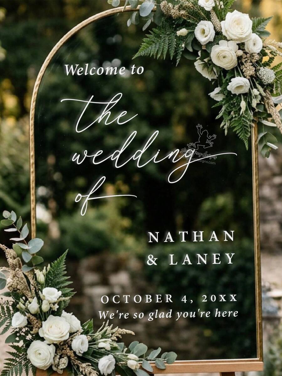 Custom Mirror Sticker Wedding Seating Chart Sticker - Wedding Decoration DIY Wedding Sticker - Seating Chart Mirror Sticker Welcome To Wedding Mirror Sticker - Custom Mirror Letter Sticker Decal - Just Married - Wedding Marriage Decoration/Modern Wedding Welcome Sign - Multicolor - View 1