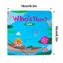 16*16cm Push-And-Pull Interactive Discovery Reading Game, Forest & Farm Theme Sliding Activity, Hidden Surprise Exploration, Builds Observation, Focus, Cognitive Skills & Family Learning Fun - Push-and-pull Interactive - View 9