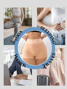 3pcs Women's High Waist Seamless Boxer Briefs LOVE Letter Print Soft Shaping Butt-Lifting Shorts - Multicolor - View 8
