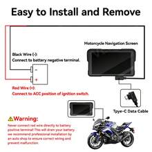 VENBES 5 Inch Waterproof Motorcycle PND Touch Screen, Quick Detachable Wireless CarPlay & Android Auto Motorcycle Display, Bluetooth Media Player - 5inch Motorcycle PND Main Unit - View 8