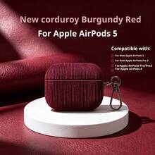 Corduroy Fine Fabric Texture Protective Case Compatible With Airpods 5, Minimalist Luxury Earphone Shell Compatible With AirPods 1/2/3/4/5/Pro/Pro2/Pro3 Bluetooth Earphones - Multicolor - View 23
