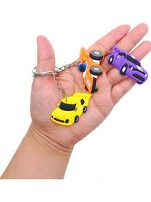 1/2/5/10pcs Racing Theme Keychains, Racing Theme Party Favors, Silicone Material, Reusable, Suitable For Birthday Party, Racing Theme Party Decoration, Party Gift Bag Fillers, "Ready Set Go" Party, "Start Your Engines" Plastic Keychains, DIY Keychains - Multicolor - View 9