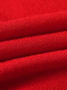 Young Boy Christmas Reindeer Contrast Color Crew Neck Long Sleeve Pullover Sweater, Autumn/Winter - Red - View 7