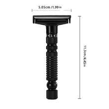 Men's Classic Safety Razor, With 10pcs Double Edge Manual Shaving Razor, Wet Shave Grooming Tool For Men, Black Or Silver Color Option - Multi-color - View 6