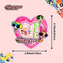 THE POWERPUFF GIRLS 20pcs Cute Anime Sticker Set. Vibrant Colors, Fun Designs, Featuring Characters Like Bubble, Flower And Fluffy. Suitable For School Supplies, Scrapbooking, DIY Projects, And A Great Gift For Anime Fans. - Multicolor - View 7