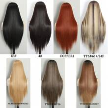 1pc 28 Inch 13x6 T-Part Synthetic Lace Frontal Wig For Women Pre-Plucked Soft Heat Resistant Daily Wig With Natural Hairline - Multicolor - View 10