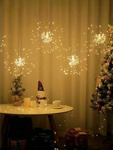 LED Firework String Lights, USB Powered, Perfect For Valentine's Day Decorations, Weddings, Halloween, Christmas Party Decorations, And Home Christmas Decor. - Fireworks Light - View 3