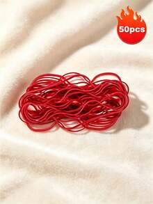 20pcs Large Long Morandi Color Rubber Bands, Multiple Colors, Heavy Duty High Quality Office Supplies, Suitable For Home, Kitchen And Office - A - View 20