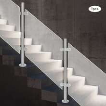 Stainless Steel Glass Railing System Tempered Glass Balcony Railing Deck Balustrade Handrail - Middle Post - View 2