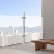 Stainless Steel Glass Railing System Tempered Glass Balcony Railing Deck Balustrade Handrail - Middle Post - View 11