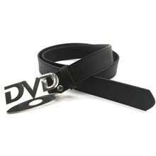 1pc Men's Unisex Vintage DVD Buckle Decor PU Material Belt Black & White Multi-Functional Belt Suitable For Jeans Matching Women's Gift - Black - View 3