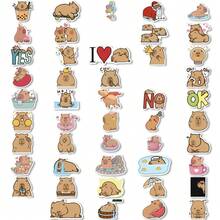 50pcs Cute Animal Series Stickers, Suitable For Laptop, Water Bottle, Refrigerator, Books, Luggage, Table, Helmet, Skateboard, Guitar, Scrapbook Decoration, DIY Label Gift Seal Stickers, Packaging Labels, Party Stickers - Multicolor - View 7