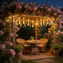 Christmas & Halloween Warm Solar Water Drop String Lights, 5M20LED, 7M50LED, 12M100LED, Transparent 3D Dewdrop Beads, Crystal Clear Shell, Soft Warm Diffused Light, Solar Powered With Daylight Energy Storage And Built-In Light Sensor - Solar Water Drop String Lights - View 10