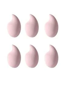 2/4/6/8/10/20 PCS Curved Teardrop Beauty Sponge, Latex-Free Ultra Soft Makeup Blender, Wet & Dry Use Foundation Concealer Cosmetic Puff - Pink - View 10