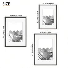 Mosearon 1pc/2pcs/3pcs/4pcs, A3 Photo Frame, Classic Black Rectangular 30x40cm Picture Frame, A4 Photo Frame, Poster Frame, No Mat, Suitable As A Vacation Gift For Friends And Family, Can Be Hung Horizontally Or Vertically. - Black - View 3