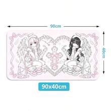 Pink Angel Anime Sexy Girls Y2K Anti-Slip Rubber Mouse Pad Kawaii Desk Mat Laptop Gaming Extended PC Gamer Cabinet Mousepad XXL Keyboard Rug Carpet - View 16