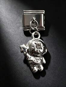 2pcs Silver Mixed Style Charm Pendants, DIY Jewelry Making Accessories, Replacement Charms For Watch Band & Bracelet - Multicolor - View 12