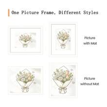 Mosearon 3pcs/2pcs/1pc White MDF Photo Frame, A4 Certificate Frame, 30*40CM Frame, No Matting, Acrylic Transparent Panel, Suitable For Living Room, Bedroom, Gallery Wall Decor, Gift Frame - White - View 3