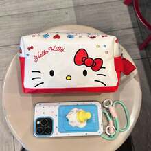 Sanrio Hello Kitty Cute Cartoon Portable Multi-Functional Waterproof Large Capacity Reusable Foldable 3D Handheld Cosmetic & Toiletry Bag (Pendant Not Included), Perfect For Outings, Commuting, Travel, Business Trips, Ideal Gift For Halloween, Christmas, Valentine's Day, Birthday, Back To School, Graduation Season (Mixed Set Randomly Sent),Makeup Organizer,Room Décor - Multi-color (Style Randomized) - View 5