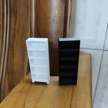 Mini White/Black Bookshelf, Mini 3D Printed Bookshelf Model And Mini Books, Decorative Ornaments, Home Decor Model, Dollhouse Furniture, DIY Decorative Accessories, Micro Landscape Room Decor, 3D Printed Craft Model, Desktop Ornaments, Creative Gifts - Multicolor - View 10