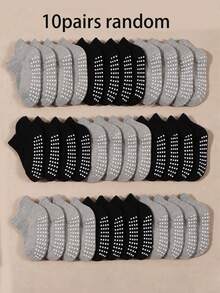 20 Pasang Kaos Kaki Setengah Betis Anti Selip Berbintik Acak untuk Bayi Laki-laki dan Perempuan, Cocok untuk Pemakaian Sehari-hari, Dapat Digunakan Sebagai Kaos Kaki Lantai di Rumah - MultiWarna - View 10